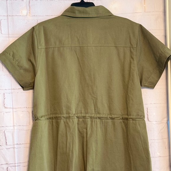 Lulu's Olive Green Utility Jumpsuit with Drawstring waist- Size XL NWT - Picture 5 of 8